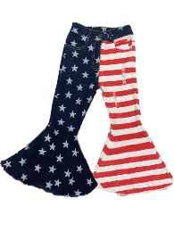 Kid's 4th of July Stars and Stripes Jean Bells