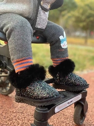 Toddler's Sequin Fur Boots