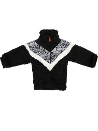 Adults' Size-Mom and Me Snakeskin White Black Sherpa Pullover