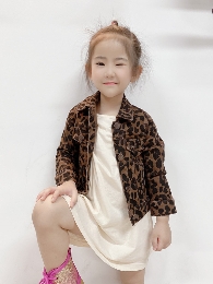 Children's Leopard Denim Jacket