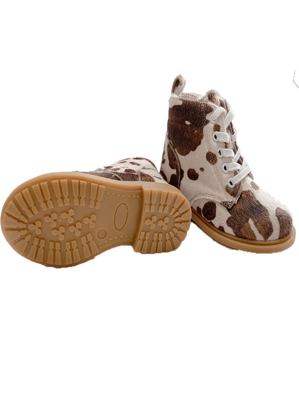 Children's brown cow boots 