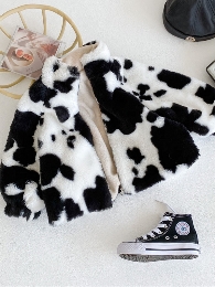 Children winter leopard/cow chunky jacket