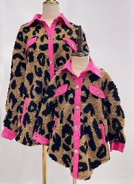 Adults size——Mom and Me Leopard Jacket
