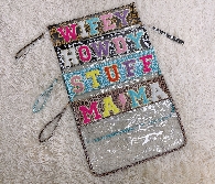 Western Print PVC Purses with Words