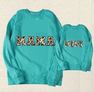 Kids size-Oversized MAMA MINI Chenille Patch Sweatshirt