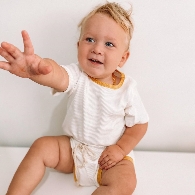 Infant baby solid color T-shirt and shorts