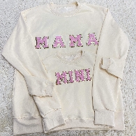 Mommy Size——Oversized MAMA MINI Chenille Patch Sweatshirt